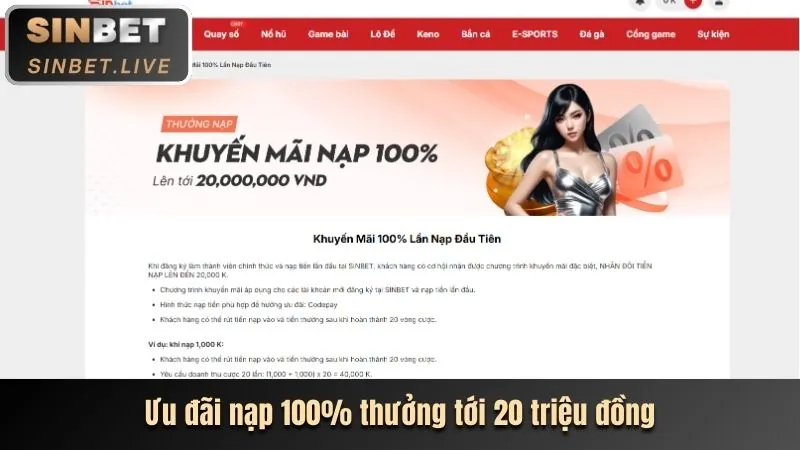 Khuyến Mãi Nạp Tiền Hàng Ngày Bet20